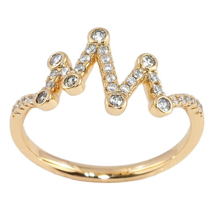 Кольцо Xuping Позолота 18K Зигзаг с цирконием фото №6 Кольцо Xuping Позолота 18K Зигзаг с цирконием фото №6