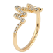 Кольцо Xuping Позолота 18K Зигзаг с цирконием фото №2