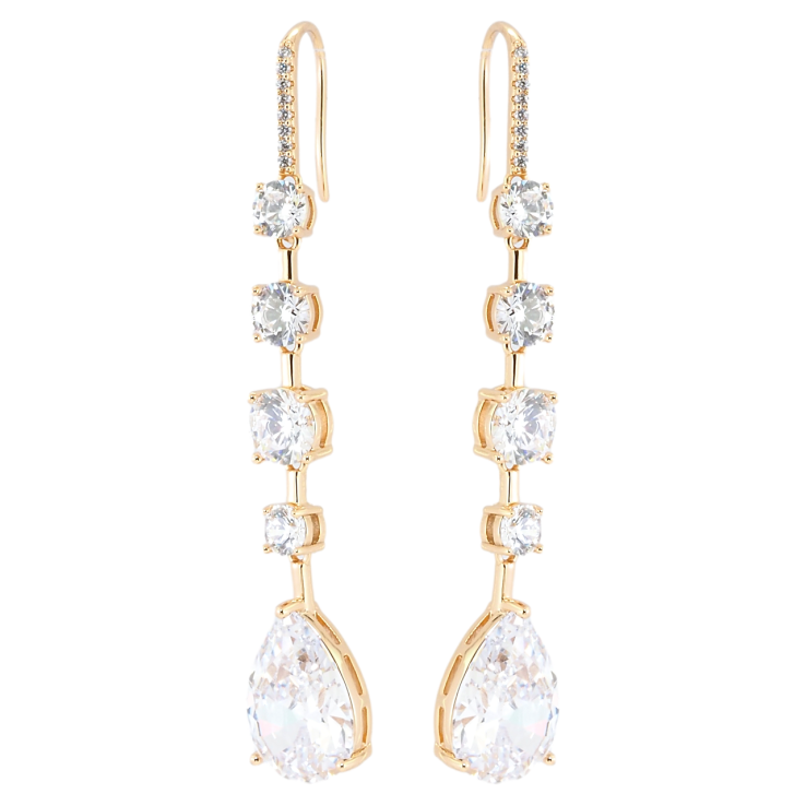 Сережки Xuping QQMM Позолота 18K французький замок Підвіски з фіанітами фото №3