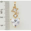 Кулон Xuping Позолота 18K Кристальное сердечко для цепочки до 5мм фото №2 Кулон Xuping Позолота 18K Кристальное сердечко для цепочки до 5мм фото №2