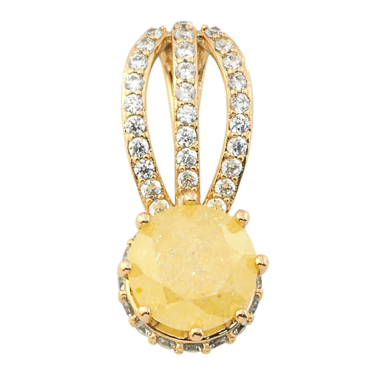 Кулон Xuping Позолота 18K Жовтий фіаніт на декоративній петельці з цирконієм для ланцюжка до 7мм фото №18