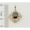 Кулон Xuping Позолота 18K Черный фианит с инкрустацией цирконием для цепочки до 5мм фото №2