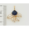 Кулон Xuping Позолота 18K Синій фіаніт з кришталевими листочками для ланцюжка до 6мм фото №2 Кулон Xuping Позолота 18K Синій фіаніт з кришталевими листочками для ланцюжка до 6мм фото №2