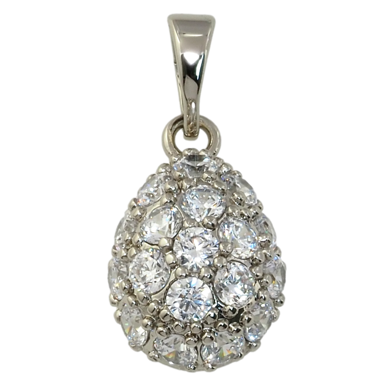 Кулон Xuping Родій Кришталева крапелька для ланцюжка до 5мм фото №1