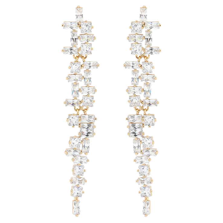 Серьги Xuping Позолота 18K пусеты Кристальные подвески фото №9