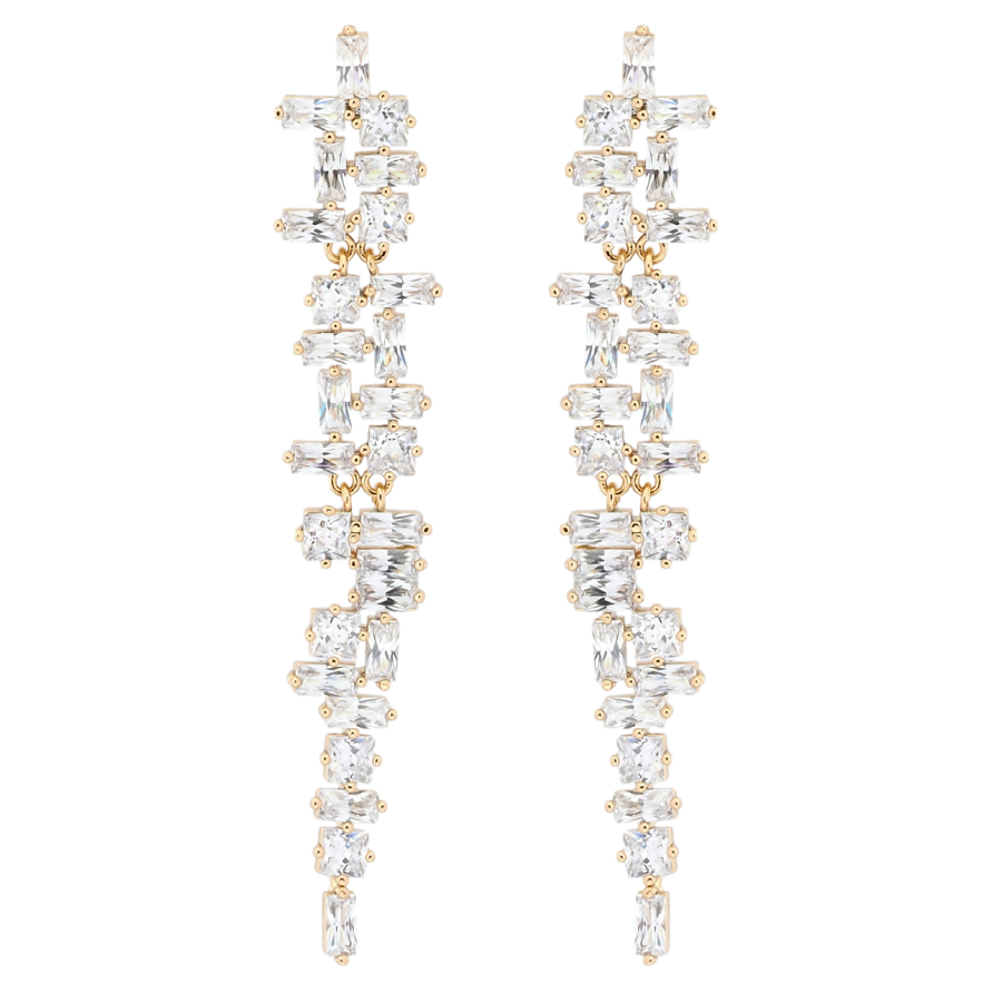 Сережки Xuping Позолота 18K пусети Кристальні підвіски фото №1