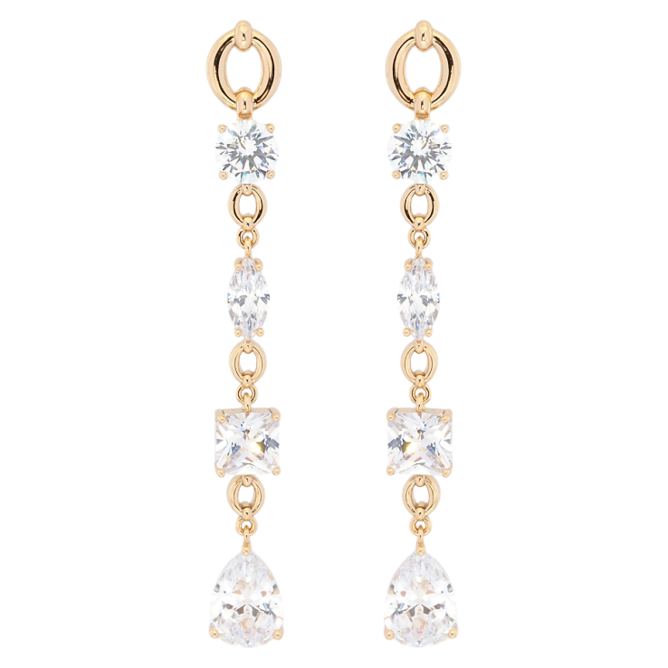 Серьги Xuping Позолота 18K пусеты Кристальные подвески фото №10