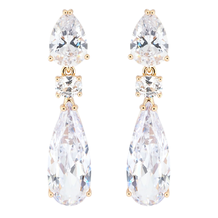 Серьги Xuping Позолота 18K пусеты Кристальные подвески фото №7 Серьги Xuping Позолота 18K пусеты Кристальные подвески фото №7