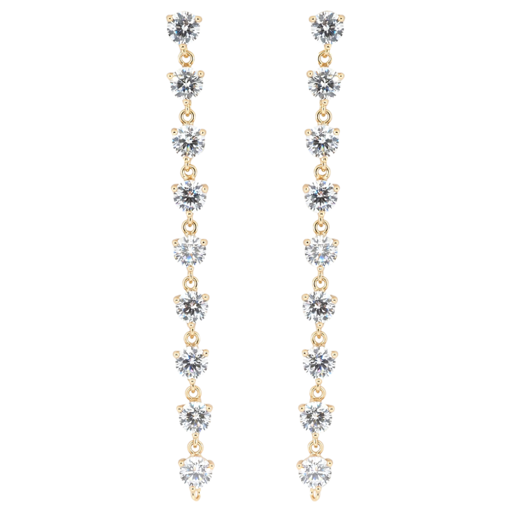 Серьги Xuping Позолота 18K пусеты Кристальные подвески фото №11