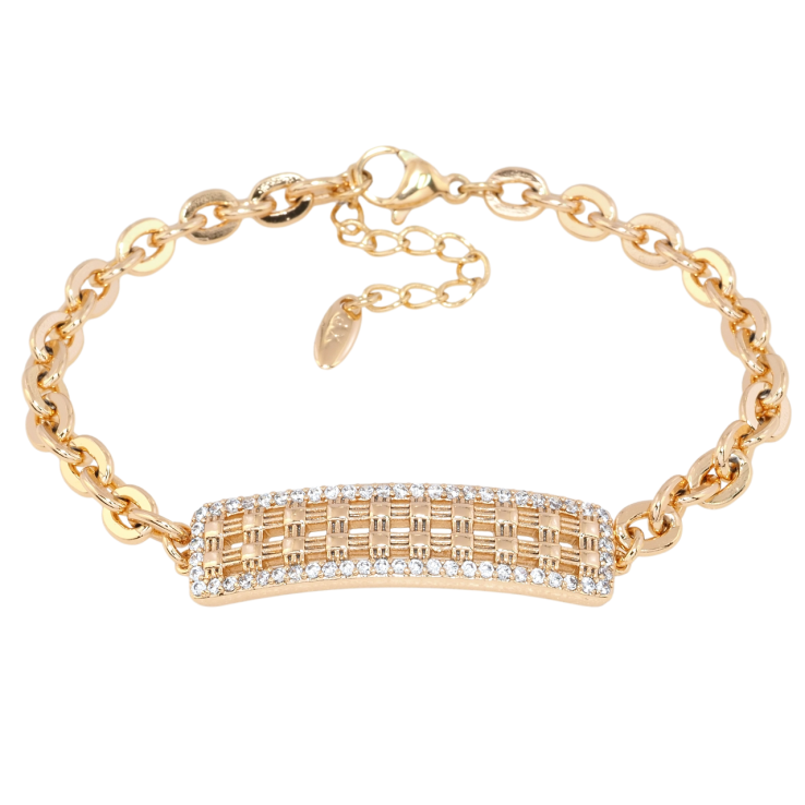 Браслет Xuping Позолота 18K Ланцюжок Якірне плетіння з вставкою довжина з дод. ланцюжком 17-20.5см х 5мм фото №7