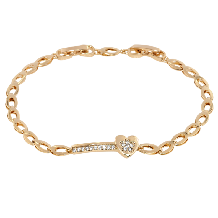 Браслет Xuping Позолота 18K Ланцюжок із вставкою довжина з дод. замком 17.5,20см х 4мм фото №14 Браслет Xuping Позолота 18K Ланцюжок із вставкою довжина з дод. замком 17.5,20см х 4мм фото №14