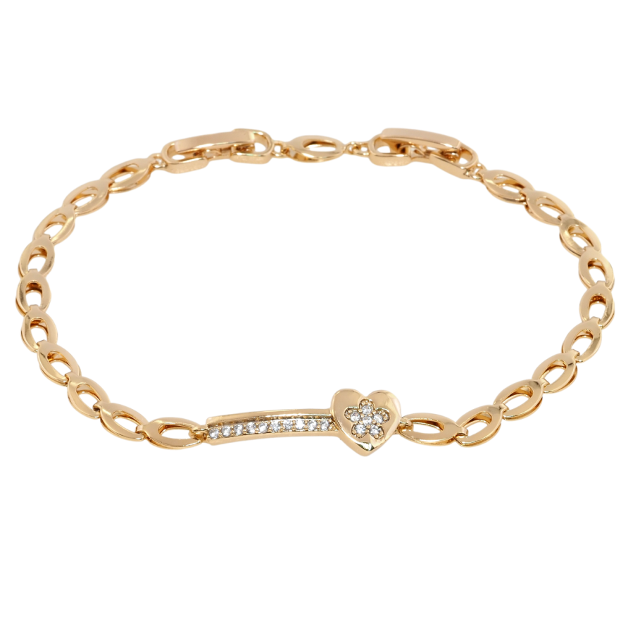 Браслет Xuping Позолота 18K Ланцюжок із вставкою довжина з дод. замком 17.5,20см х 4мм фото №1 Браслет Xuping Позолота 18K Ланцюжок із вставкою довжина з дод. замком 17.5,20см х 4мм фото №1