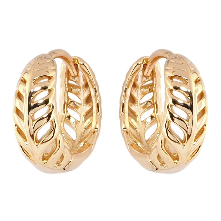 Сережки Xuping Позолота 18K колечка Перо фото №11