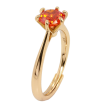 Кольцо Xuping Позолота 18K Оранжевый фианит, ø 7мм фото №2 Кольцо Xuping Позолота 18K Оранжевый фианит, ø 7мм фото №2