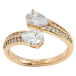 Кольцо Xuping Позолота 18K Фианиты на дужках с цирконием фото №1 Кольцо Xuping Позолота 18K Фианиты на дужках с цирконием фото №1