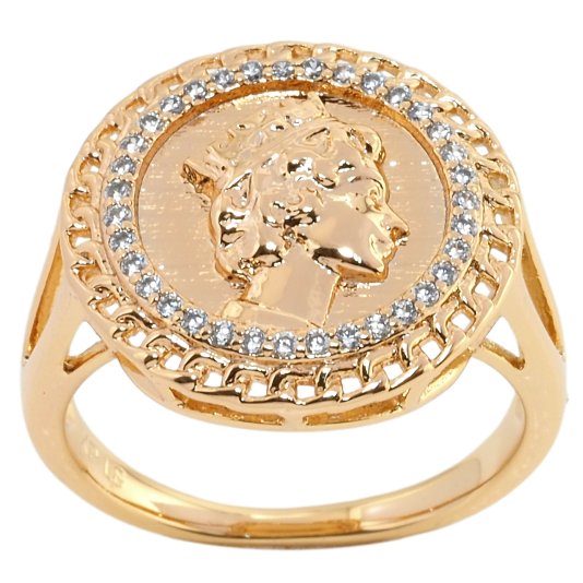 Перстень Xuping Позолота 18K Єлизавета II фото №1