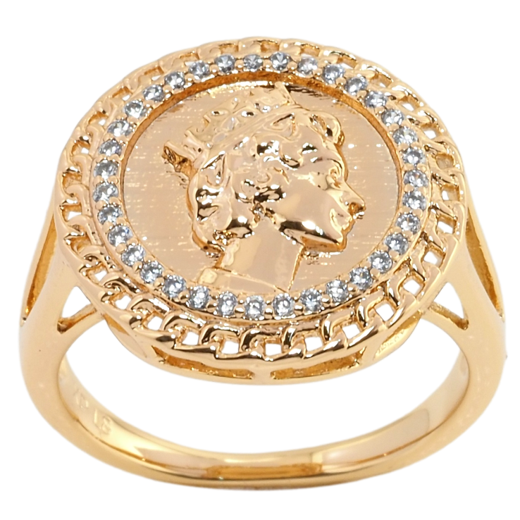 Перстень Xuping Позолота 18K Єлизавета II фото №20 Перстень Xuping Позолота 18K Єлизавета II фото №20