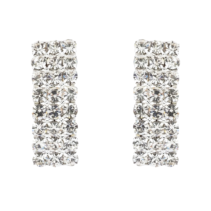 Серьги пусеты Дуги со стразами фото №23