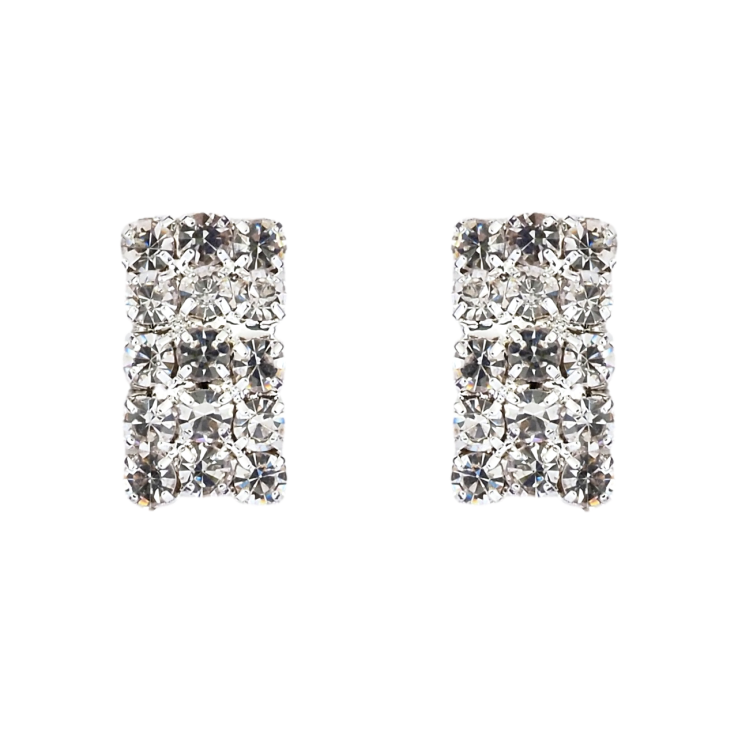 Серьги пусеты Дуги со стразами фото №14