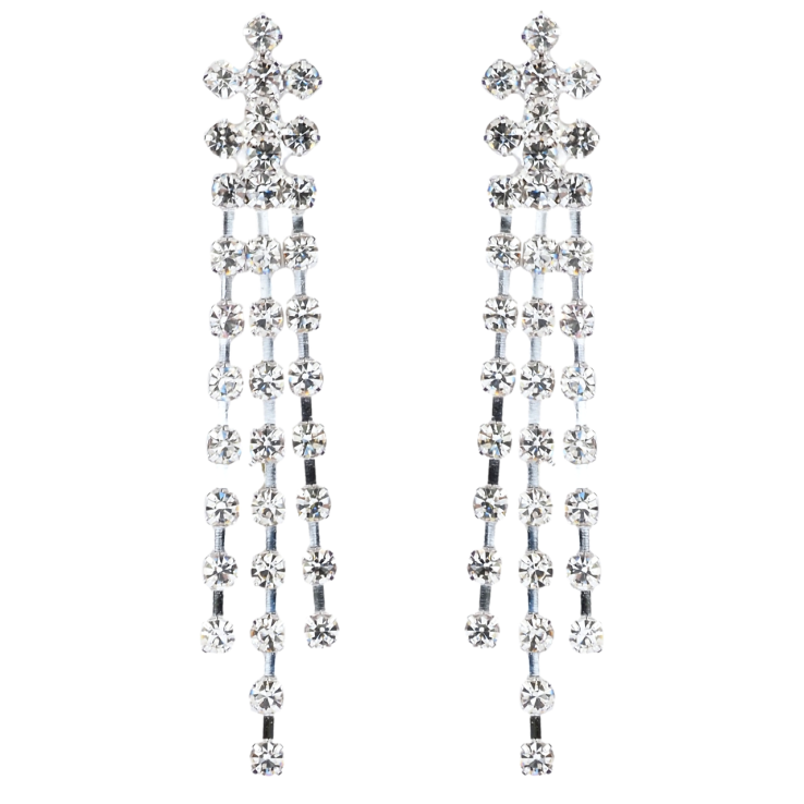 Сережки пусети Декоративні підвіски зі стразами фото №24