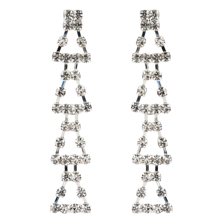 Сережки пусети Декоративні підвіски зі стразами фото №22