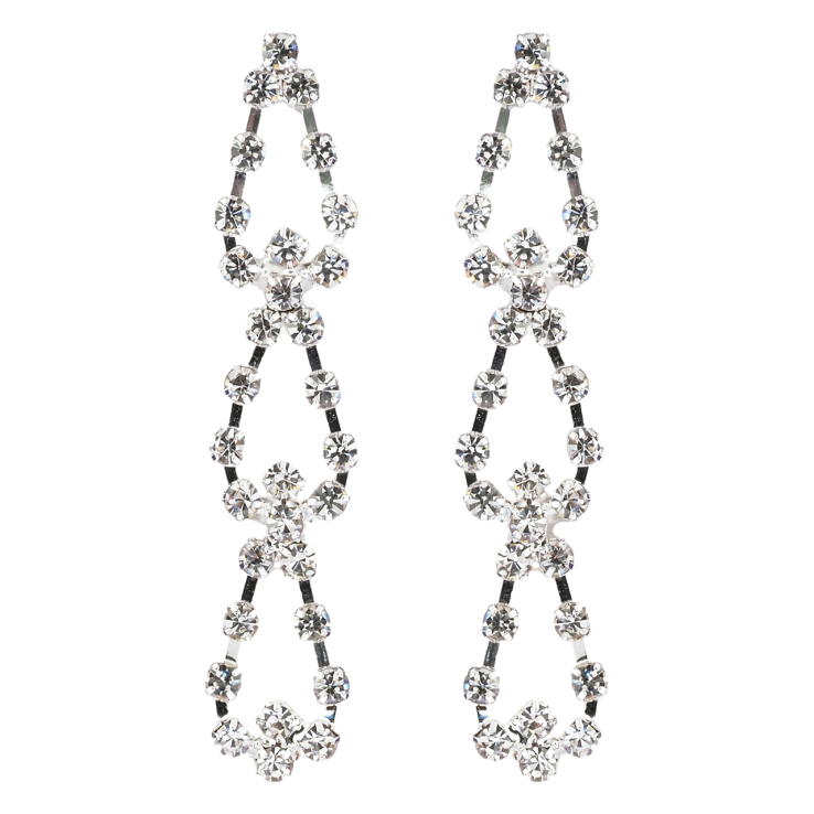 Серьги пусеты Декоративные подвески со стразами фото №17