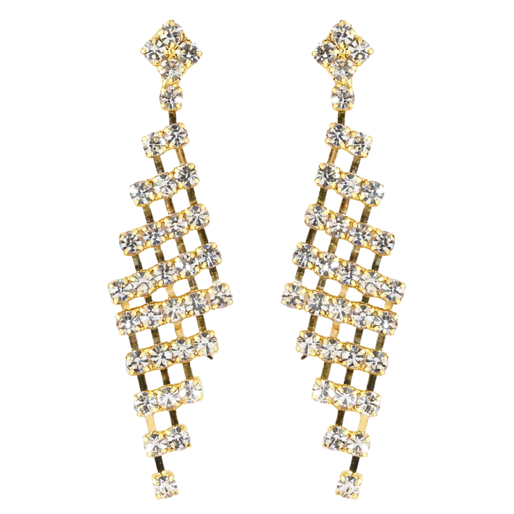 Серьги пусеты Декоративные подвески со стразами фото №24