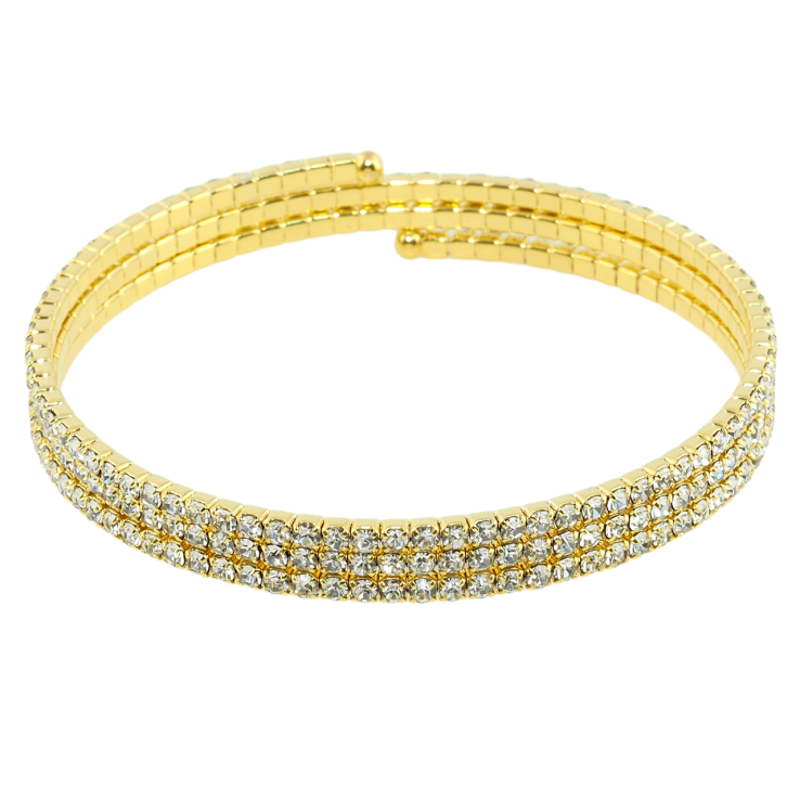 Браслет пружинка Потрійна доріжка страз ø 5см; шир. 7мм, вільний розмір фото №23 Браслет пружинка Потрійна доріжка страз ø 5см; шир. 7мм, вільний розмір фото №23