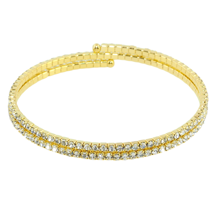 Браслет пружинка Подвійна доріжка страз ø 5см; шир. 4мм, вільний розмір фото №15 Браслет пружинка Подвійна доріжка страз ø 5см; шир. 4мм, вільний розмір фото №15