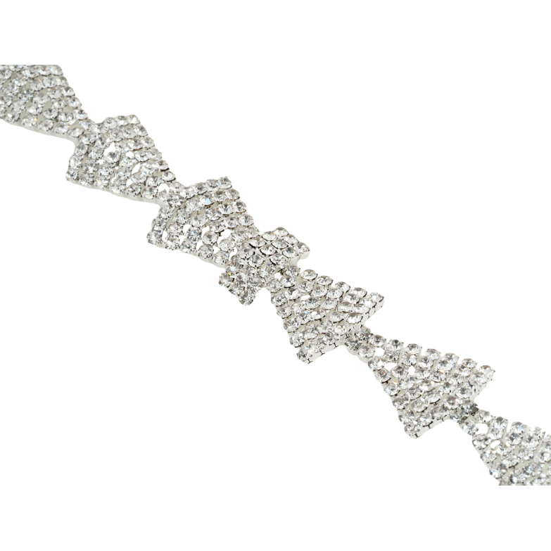 Браслет Бантик из страз длина 19,5см х 15-19мм фото №1 Браслет Бантик из страз длина 19,5см х 15-19мм фото №1