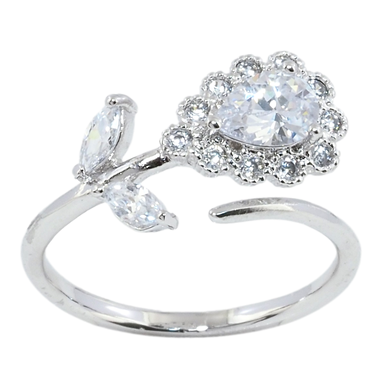 Кольцо Xuping Родий Цветок фото №1 Кольцо Xuping Родий Цветок фото №1