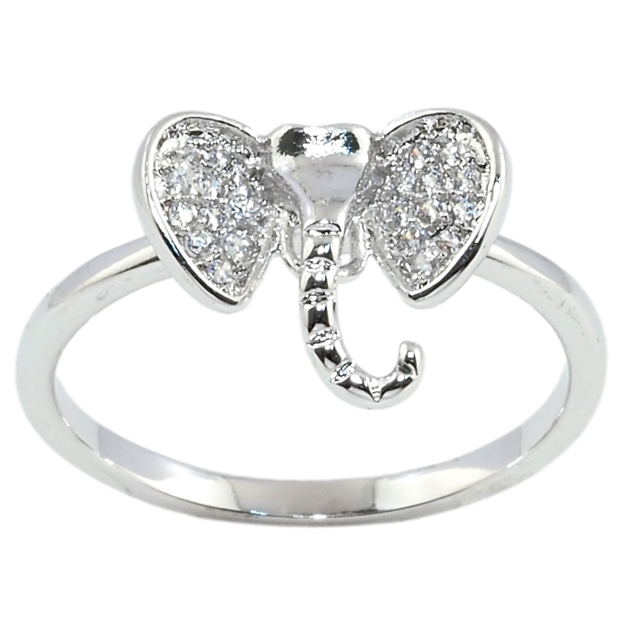 Кольцо Xuping Родий Слон фото №1