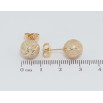 Серьги Xuping Позолота 18K пусеты Шарики с шагренью и узором ø 10мм фото №2
