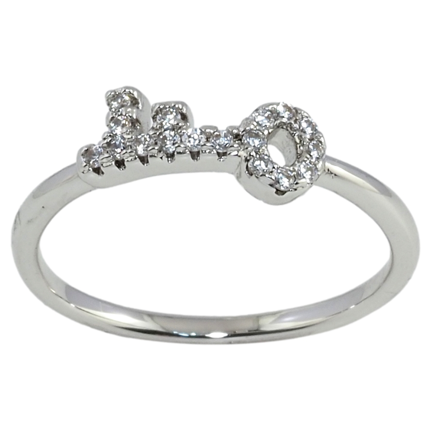 Кольцо Xuping Родий Ключик фото №1 Кольцо Xuping Родий Ключик фото №1