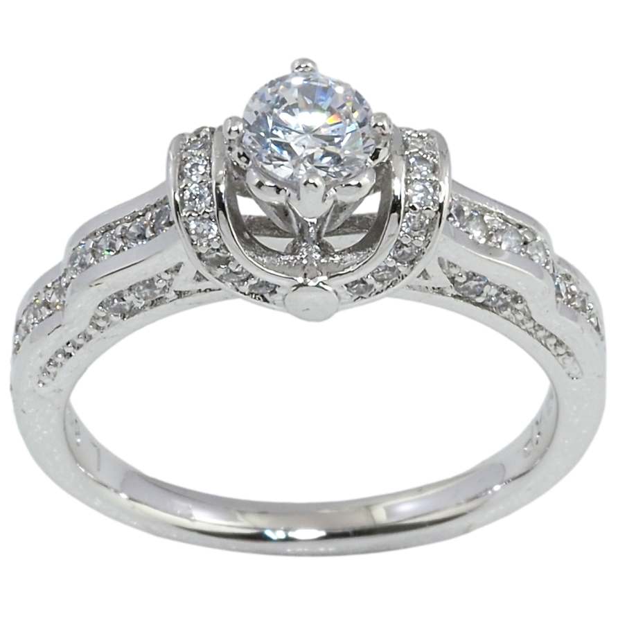 Кольцо Xuping Родий Фигурный ободок инкрустация цирконий и вставка кристалл фото №1 Кольцо Xuping Родий Фигурный ободок инкрустация цирконий и вставка кристалл фото №1