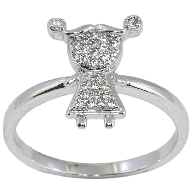 Кольцо Xuping Родий Девочка фото №6