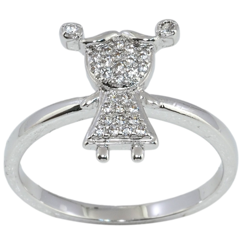 Кольцо Xuping Родий Девочка фото №1