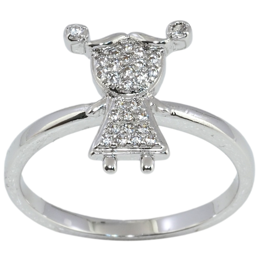 Кольцо Xuping Родий Девочка фото №1