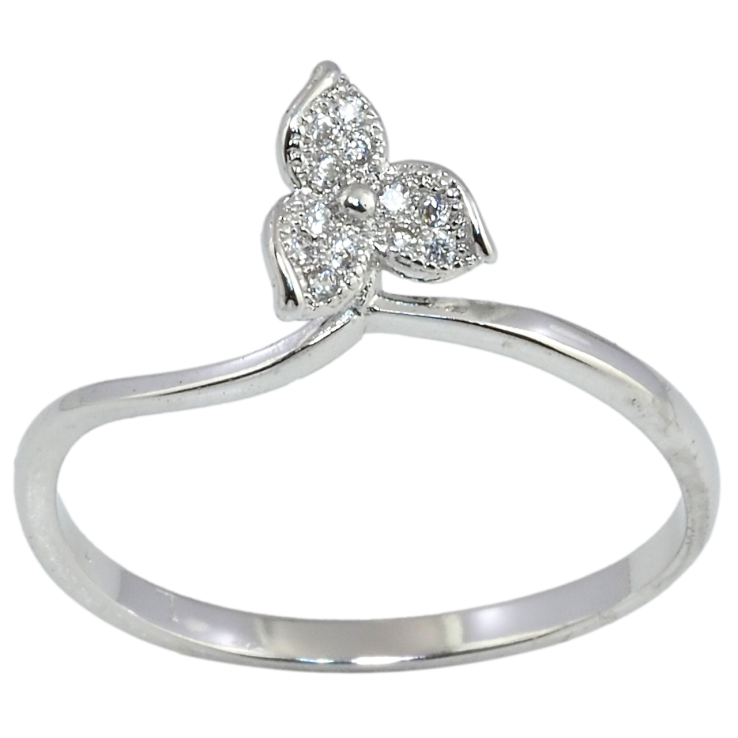 Кольцо Xuping Родий Трилистник фото №2 Кольцо Xuping Родий Трилистник фото №2