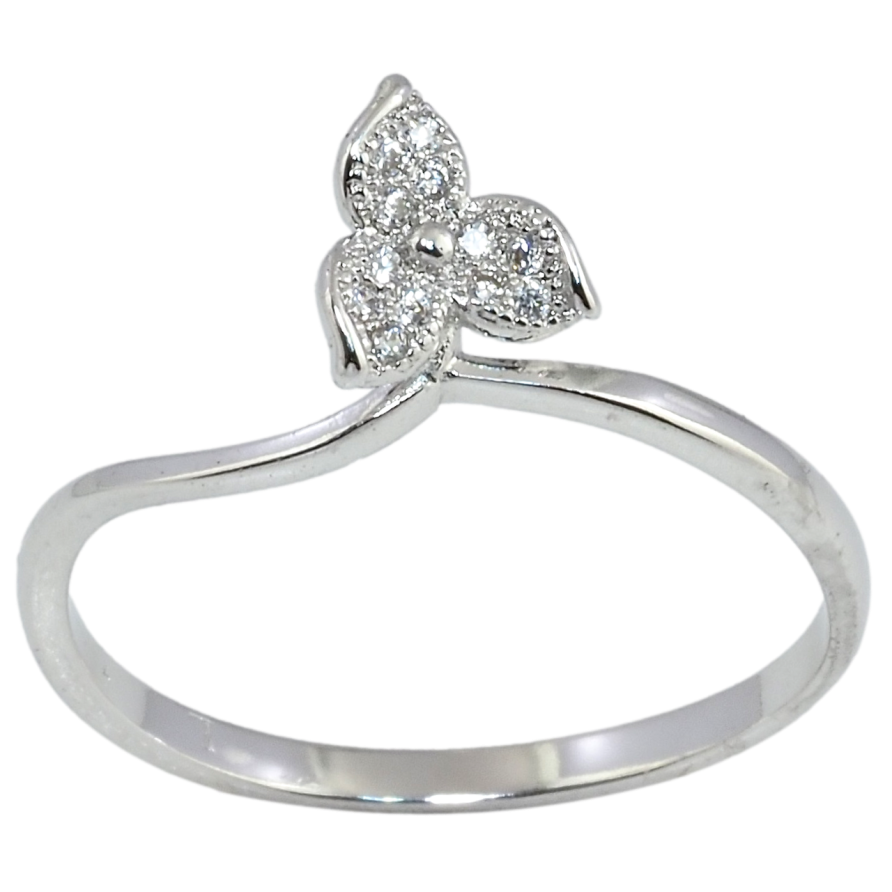 Кольцо Xuping Родий Трилистник фото №1 Кольцо Xuping Родий Трилистник фото №1