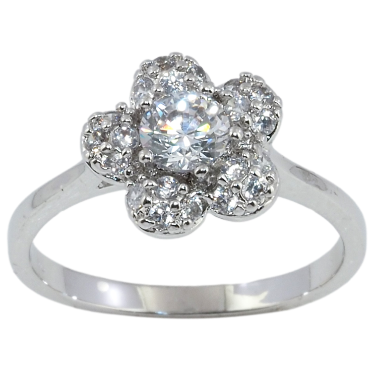 Кольцо Xuping Родий Цветок фото №25