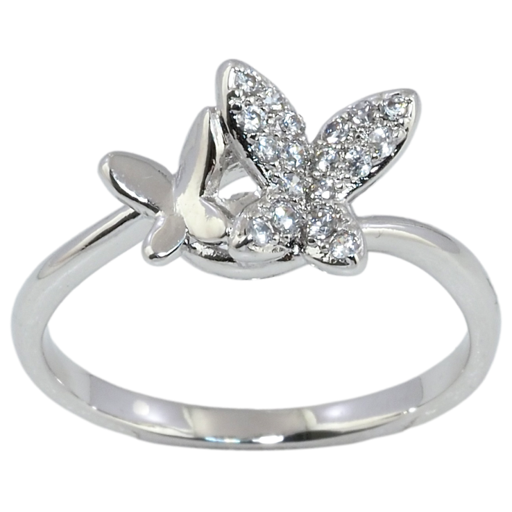 Кольцо Xuping Родий Две Бабочки фото №14 Кольцо Xuping Родий Две Бабочки фото №14