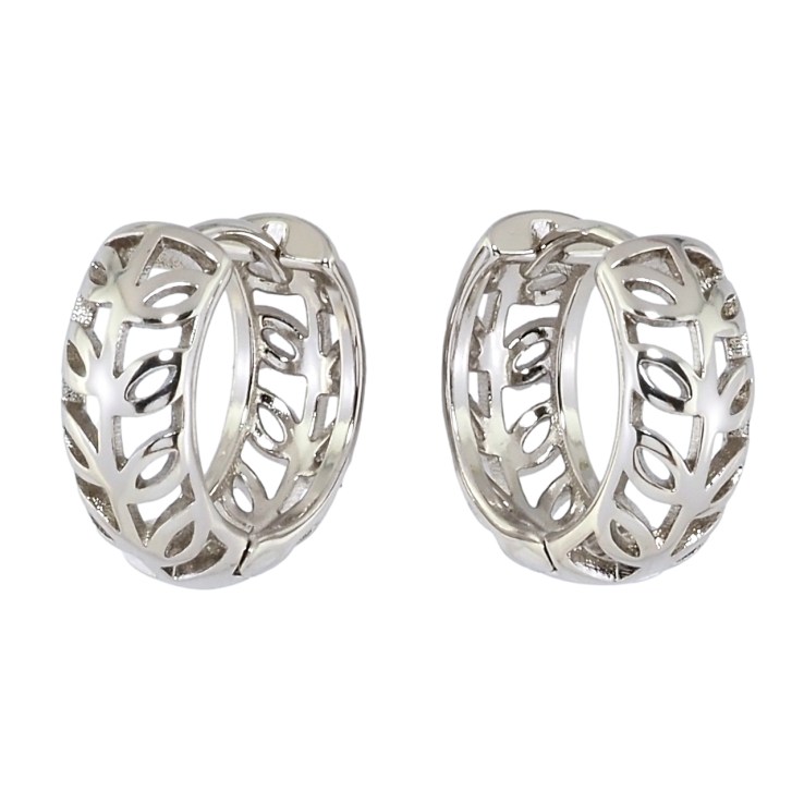 Серьги Xuping Родий колечки Резной узор веточки фото №15