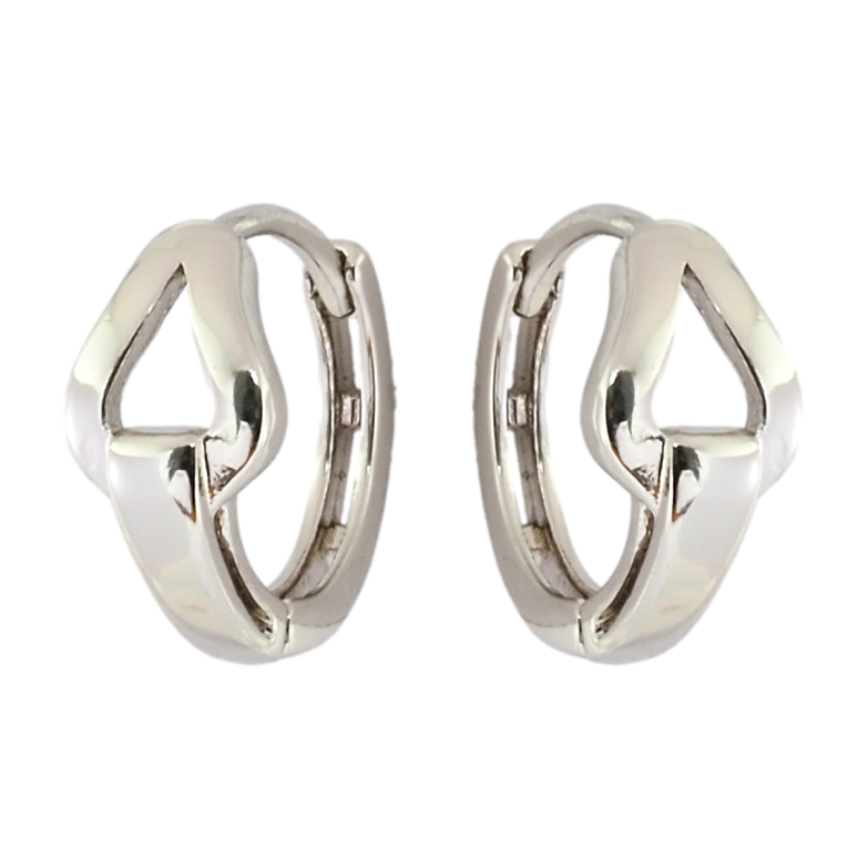 Серьги Xuping Родий колечки Узор с треугольниками фото №1 Серьги Xuping Родий колечки Узор с треугольниками фото №1