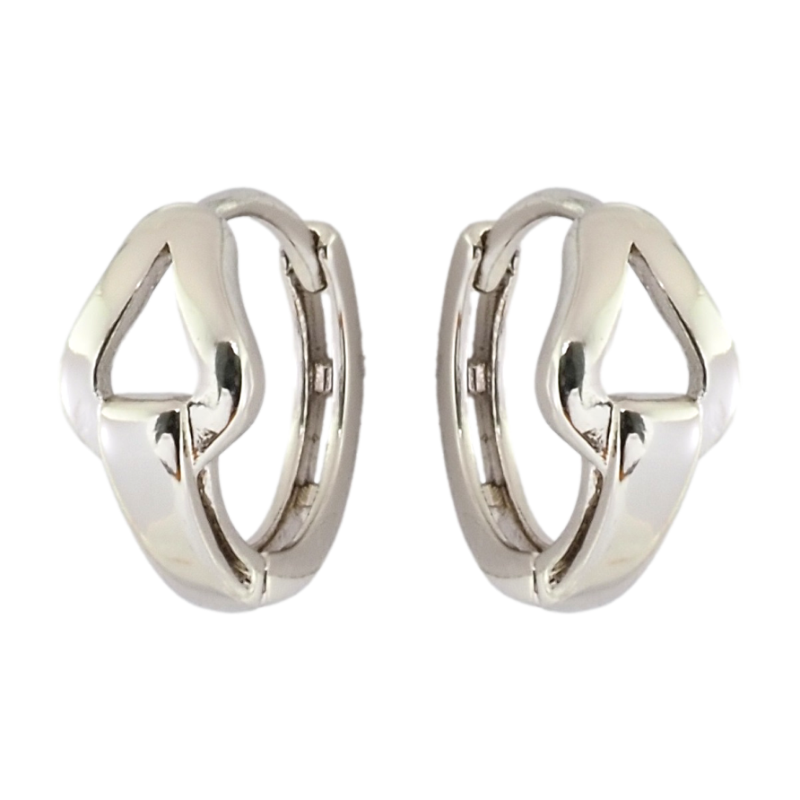 Сережки Xuping Родій колечка Візерунок з трикутниками фото №1 Сережки Xuping Родій колечка Візерунок з трикутниками фото №1