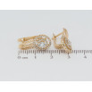 Серьги Xuping Позолота 18K английский замок Круги с цирконием фото №2