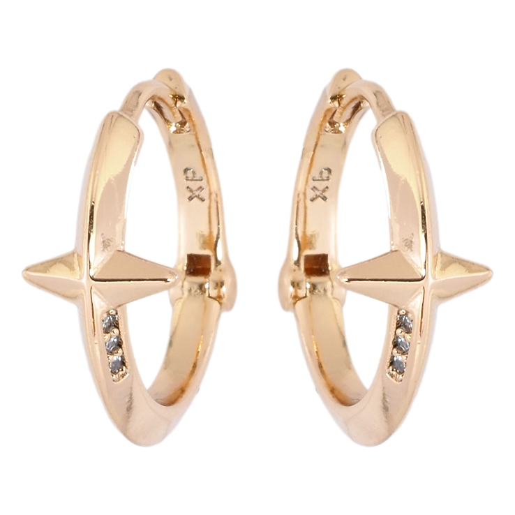 Серьги Xuping Позолота 18K колечки Звезды фото №9