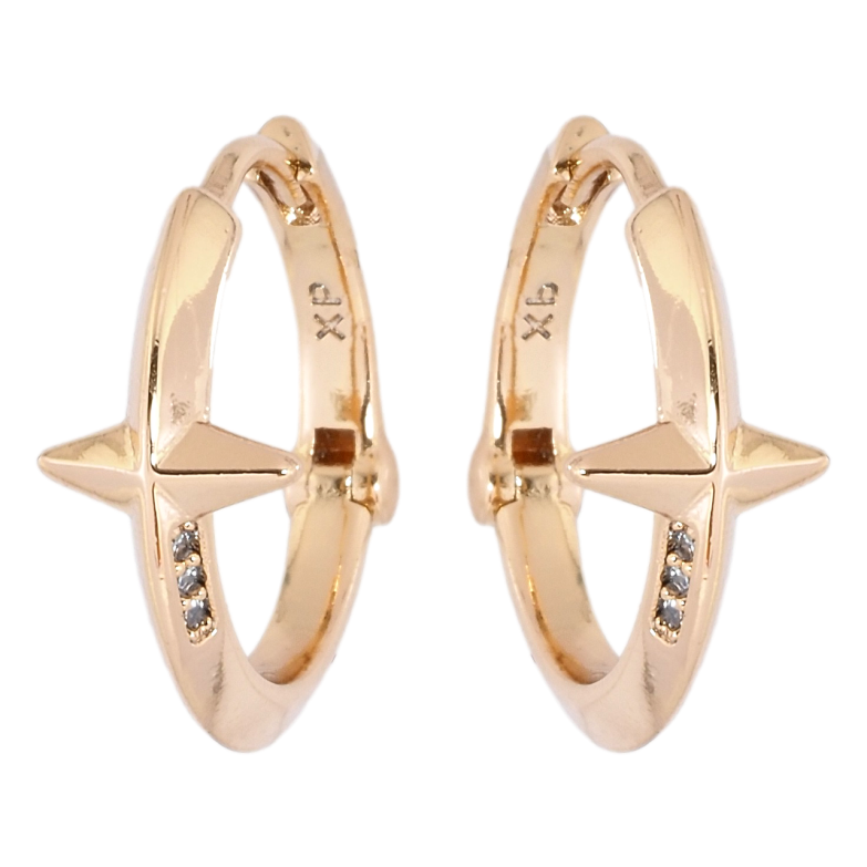 Серьги Xuping Позолота 18K колечки Звезды фото №1