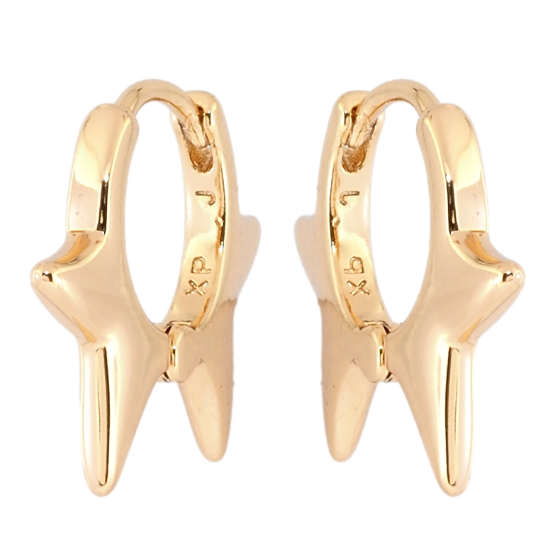 Сережки Xuping Позолота 18K колечка Декоративні фото №1