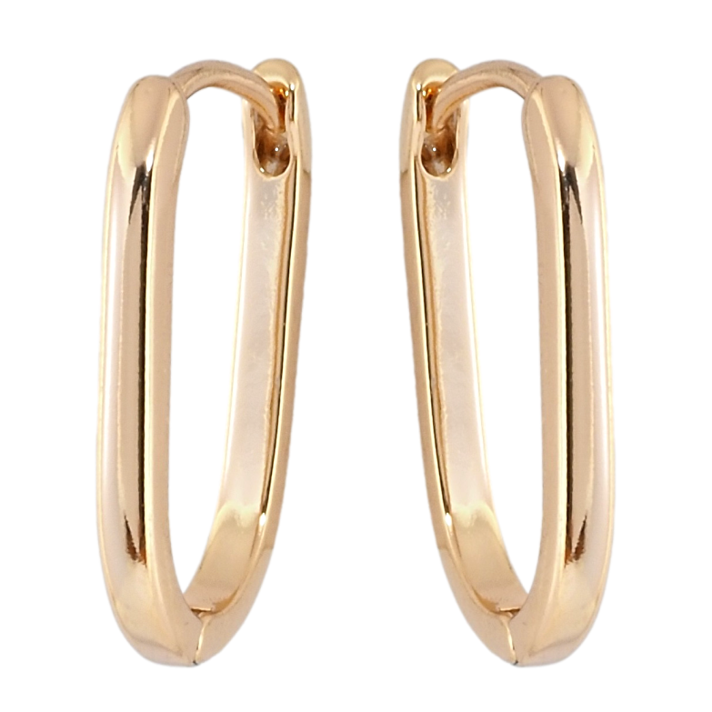 Сережки Xuping Позолота 18K колечка Овальні фото №1
